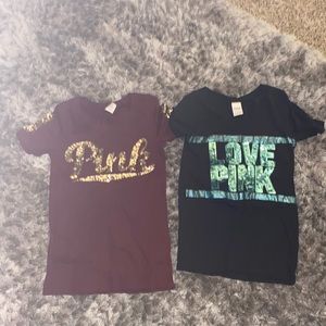 VS pink tees